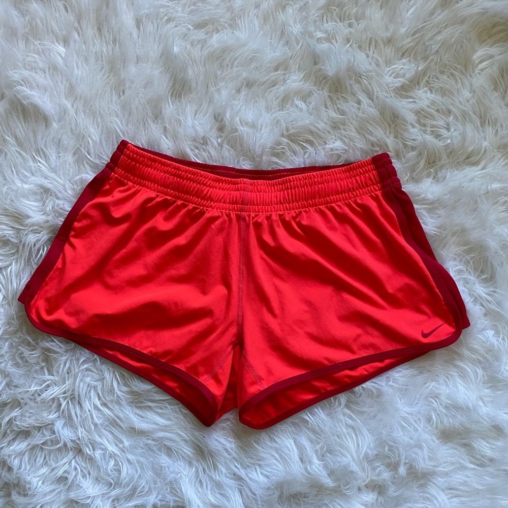 Nike Orange and Red Shorts Size: L